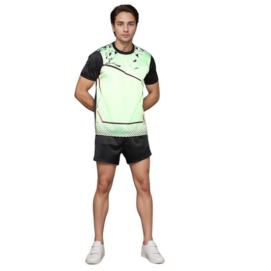 Lookswala Unisex Adult Kabaddi Printed Regular Fit Sports T-Shirt with Shorts