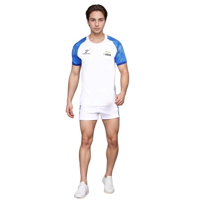 Lookswala Mens Kabaddi Printed Regular Fit Sports T-Shirt with Shorts