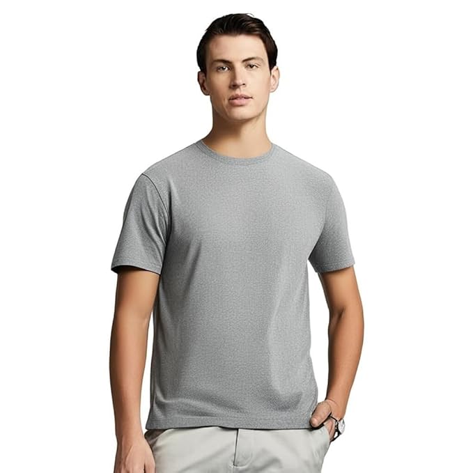 Lookswala Men's Regular Fit Half Sleeve Round Neck T-Shirt