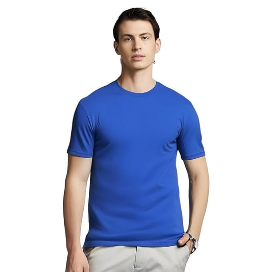 Lookswala Men's Regular Fit Half Sleeve Round T-Shirt