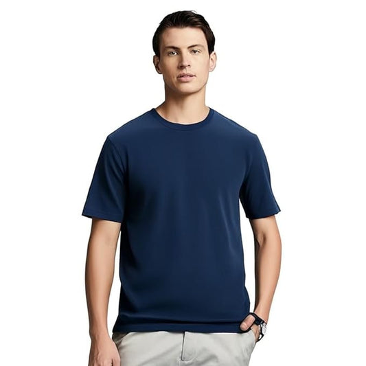 Lookswala Men's Regular Fit Half Sleeve Round T-Shirt - Lookswala