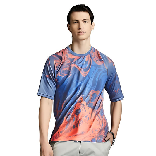 Lookswala Mens Sportswear Round Neck T-Shirt With Half Sleeves - Lookswala