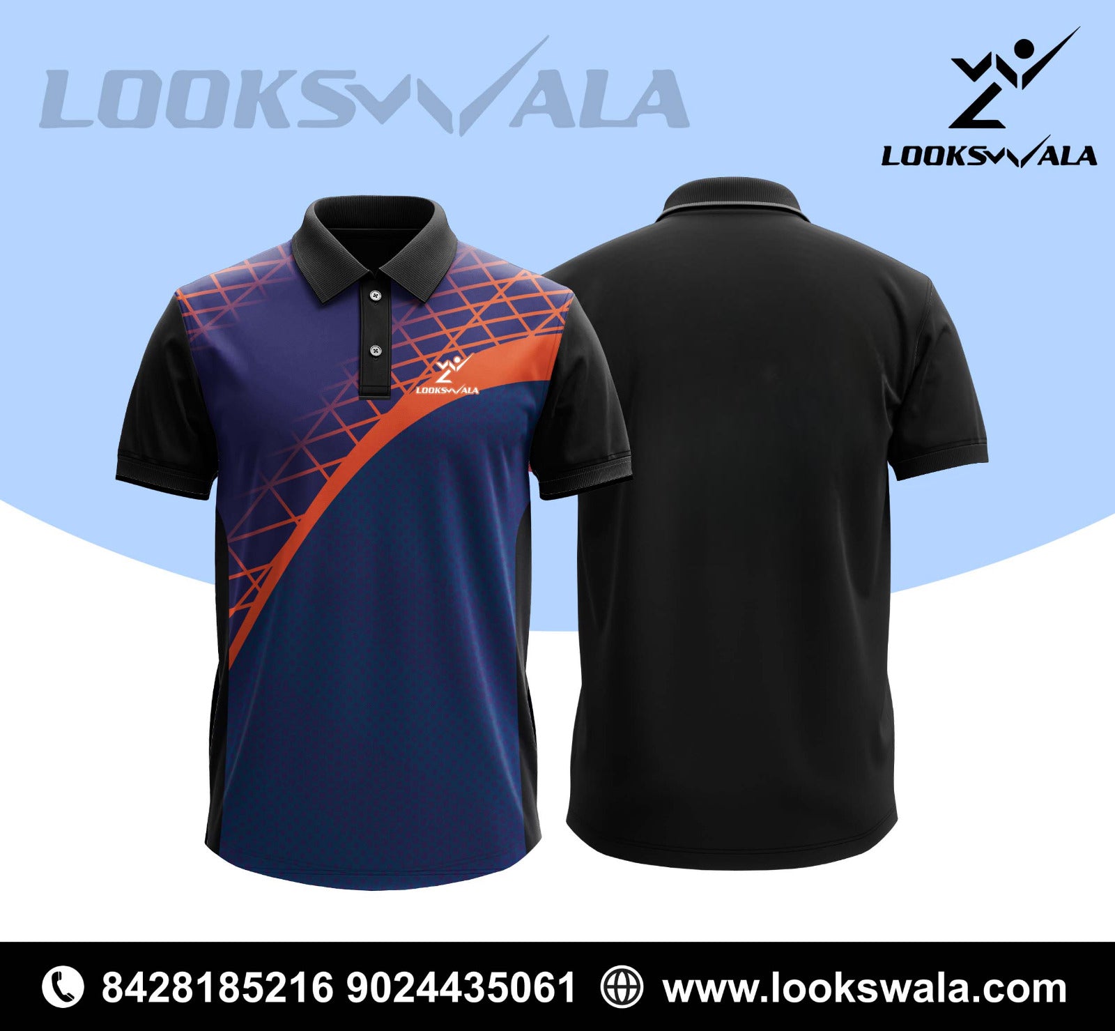 Lookswala Mens Sportswear Polo Neck T-Shirt With Half Sleeves - Lookswala