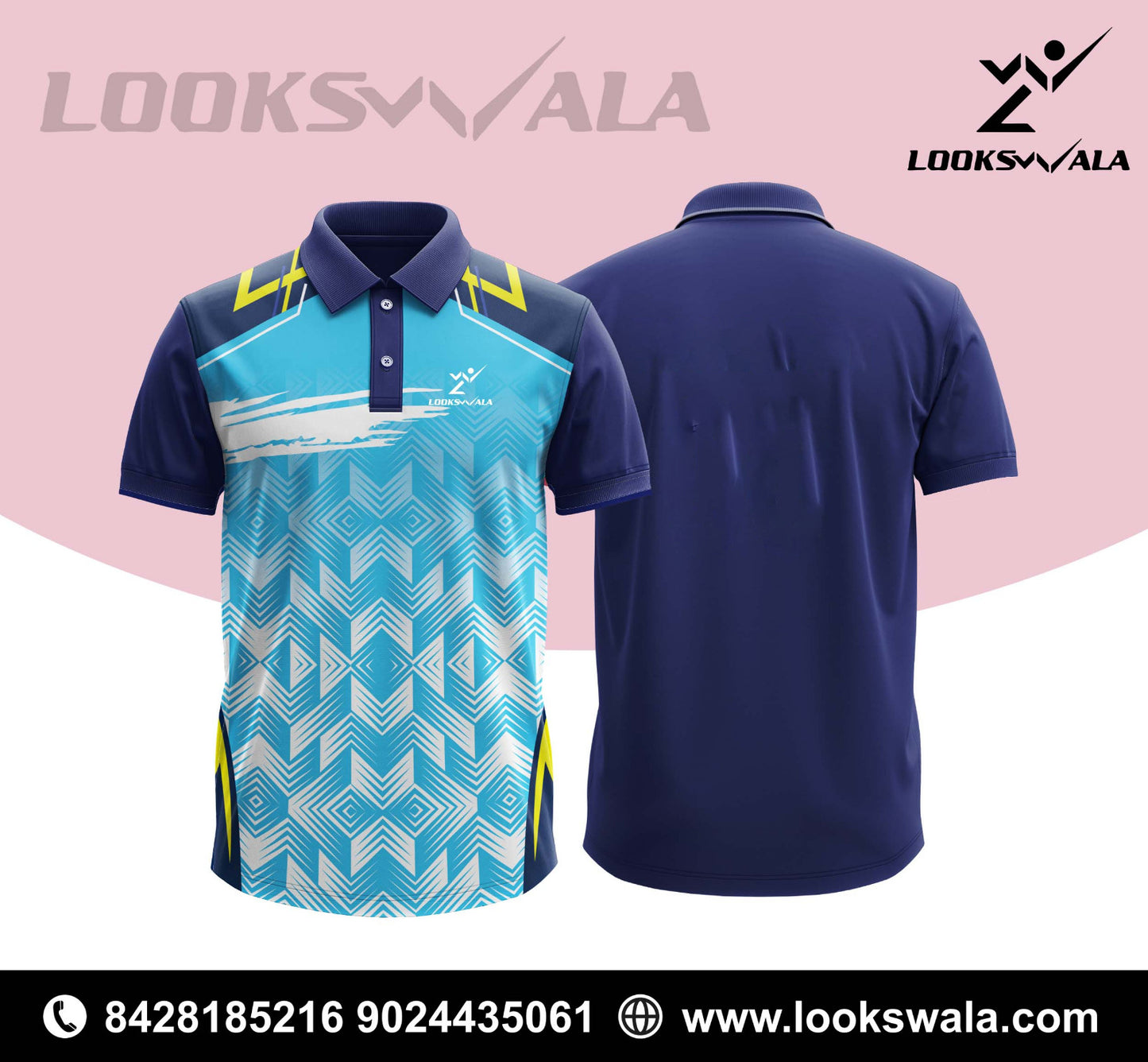 Lookswala Mens Sportswear Polo Neck T-Shirt With Half Sleeves - Lookswala