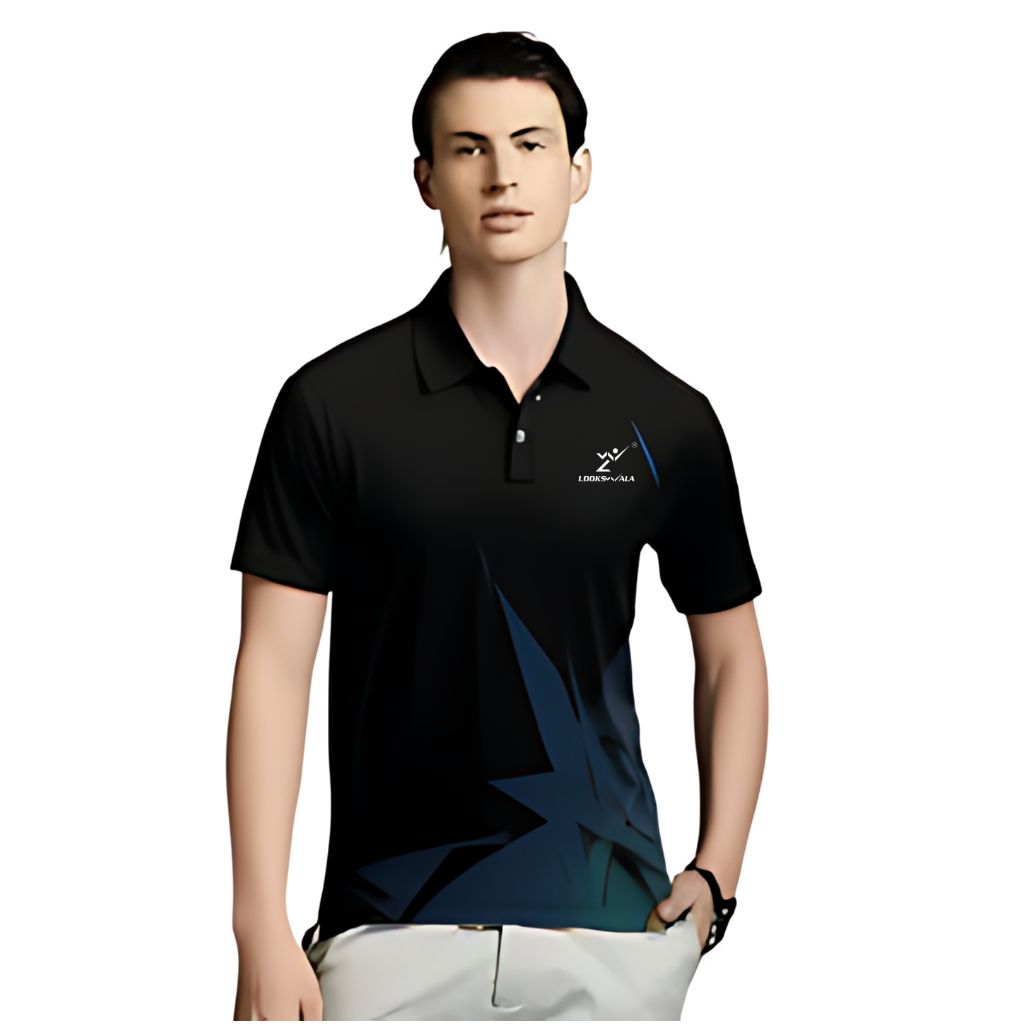 Lookswala Mens Sportswear Polo Neck T-Shirt With Half Sleeves - Lookswala