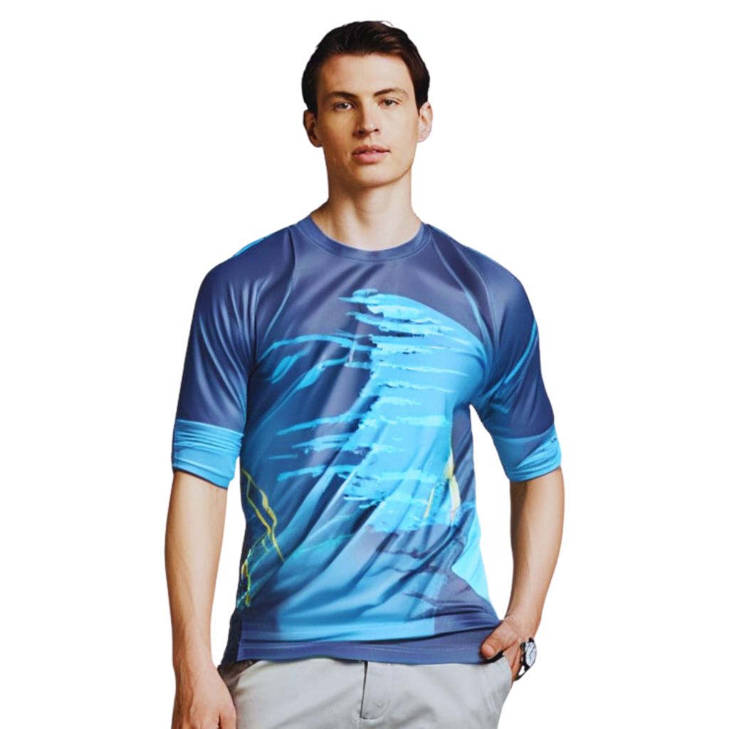 Lookswala Mens Sportswear Round Neck T-Shirt With Half Sleeves - Lookswala