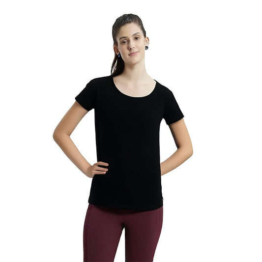 Lookswala Womens Round Neck T-Shirt With Half Sleeves