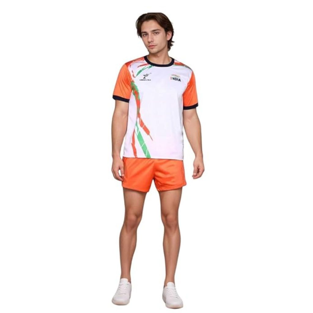 Lookswala Unisex Adult Kabaddi Printed Regular Fit Sports T-Shirt with Shorts