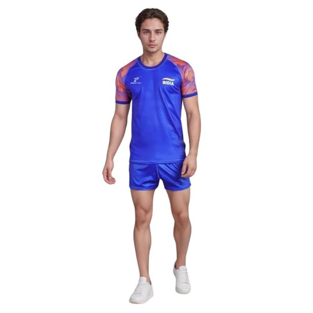 Lookswala Unisex Adult Kabaddi Printed Regular Fit Sports T-Shirt with Shorts