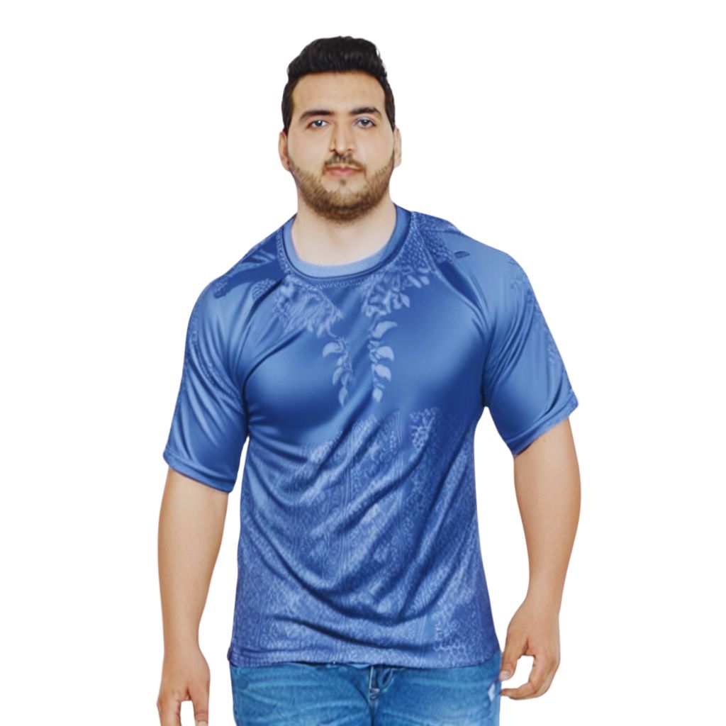 Lookswala Mens Sportswear Round Neck Oversized T-Shirt With Half Sleeves