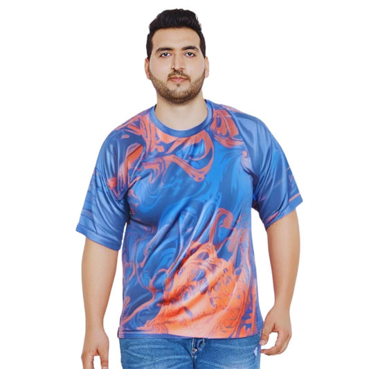 Lookswala Mens Sportswear Round Neck Oversized T-Shirt With Half Sleeves