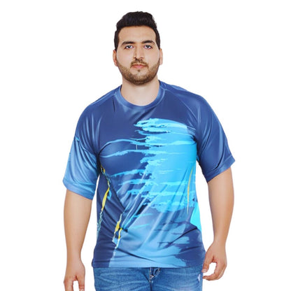 Lookswala Mens Sportswear Round Neck Oversized T-Shirt With Half Sleeves