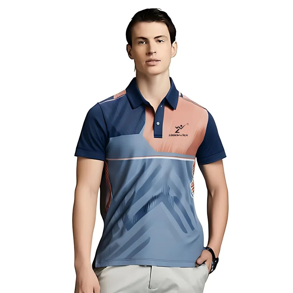 Lookswala Mens Sportswear Polo Neck T-Shirt with Half Sleeves - Lookswala