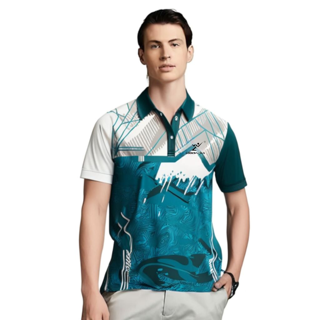 Lookswala Mens Sportswear Polo Neck T-Shirt With Half Sleeves - Lookswala