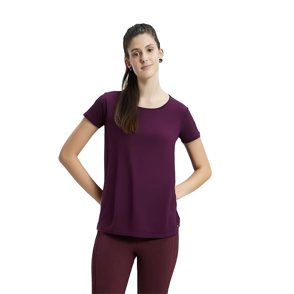 Lookswala Womens Round Neck T-Shirt With Half Sleeves